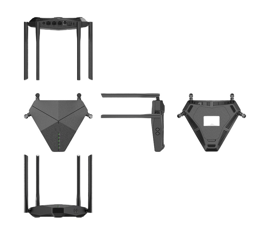 C260 Indoor Router – front, back, and side views