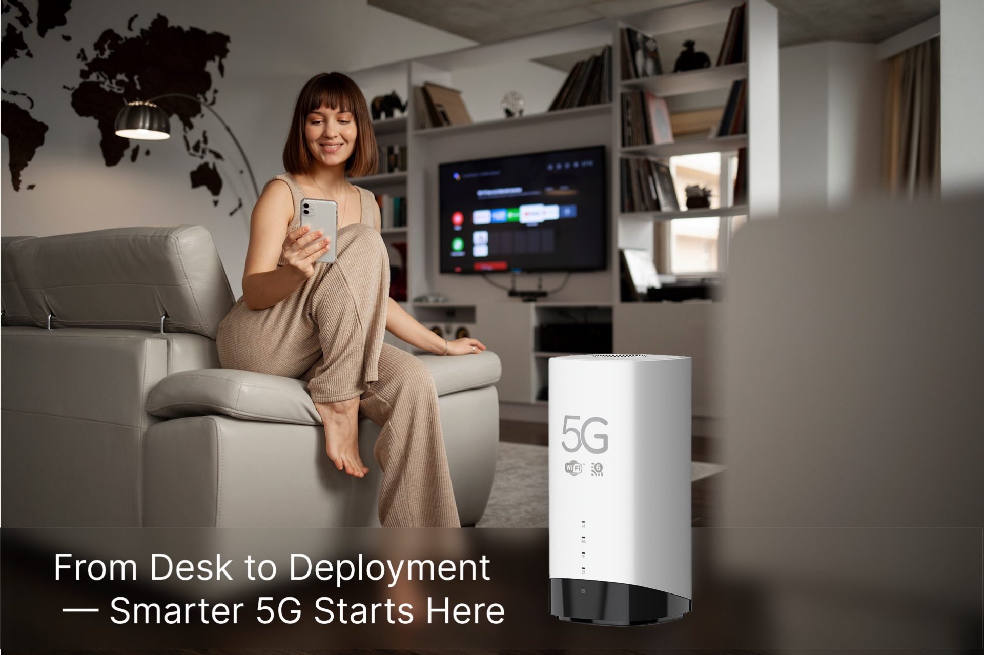 Wewins C082 Indoor 5G CPE Promo Banner with AX1800 Wi-Fi 6