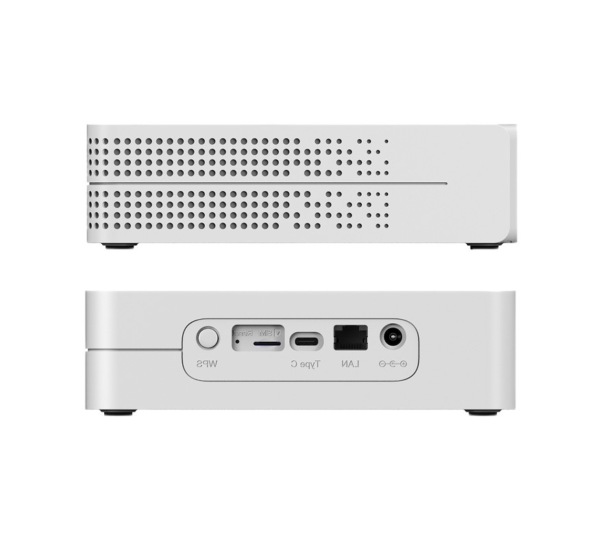 Rear view of C150 5G router showing Ethernet, USB-C and SIM slot