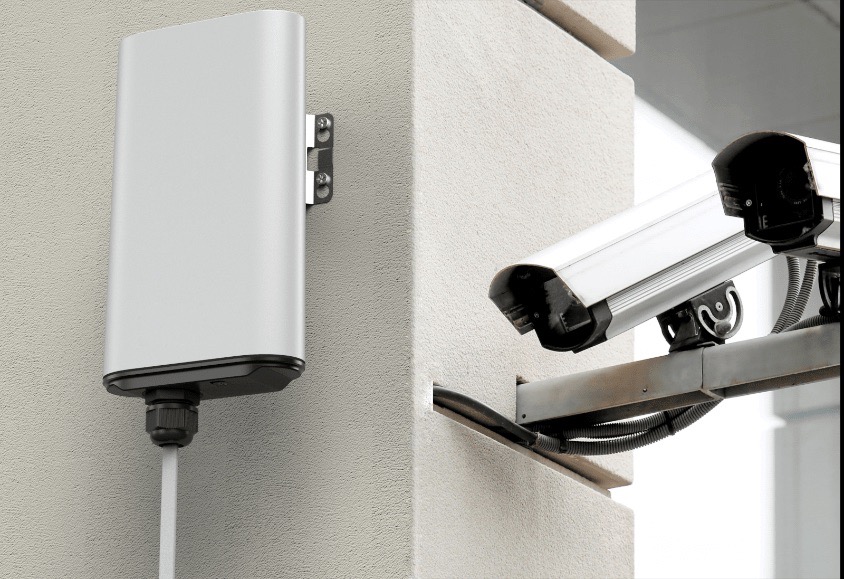 Side view of C120 5G Industrial Router with IP65 enclosure