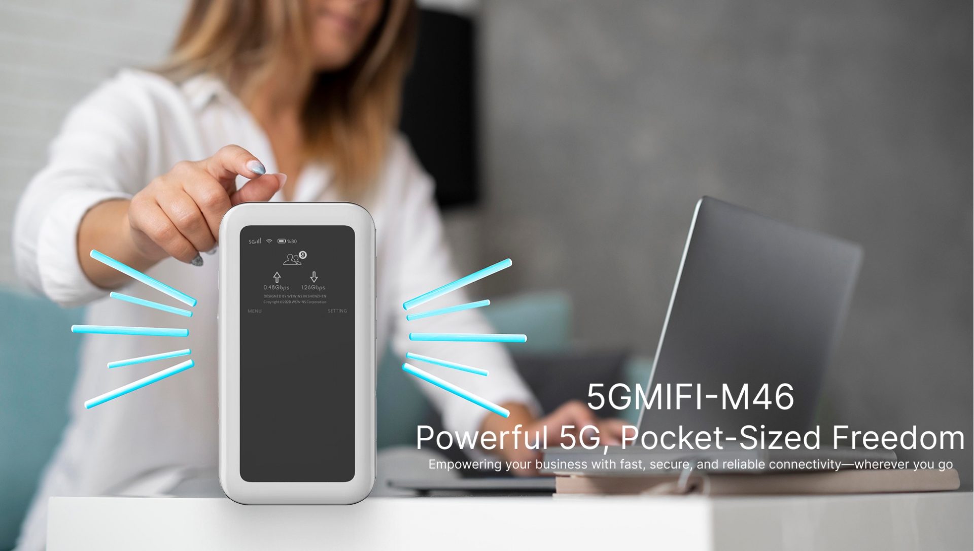 Wewins M46 5G MiFi Promotional Poster