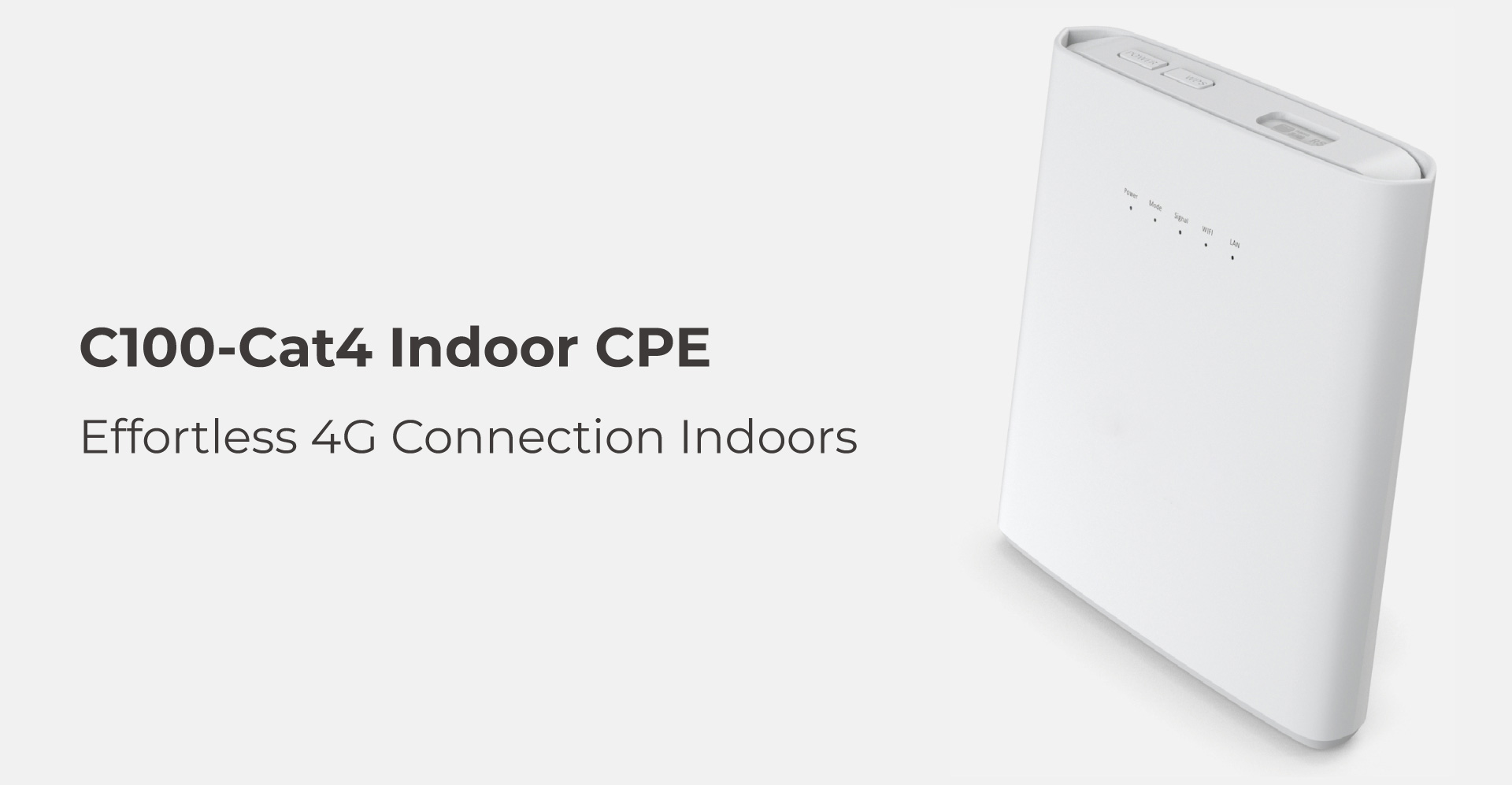 Wewins C100 4G indoor CPE router providing stable broadband connection for home and office use