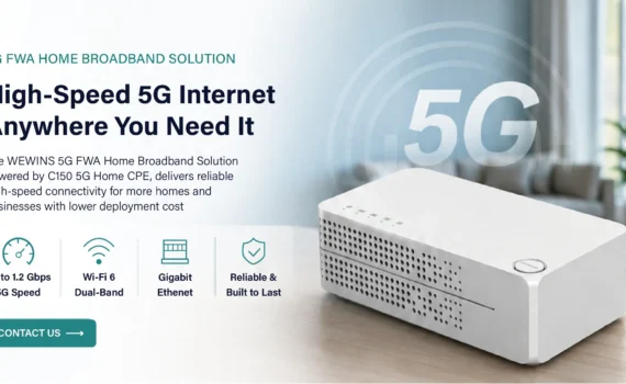 WEWINS 5G FWA Home Broadband Solution powered by C150 5G Home CPE for scalable home broadband deployment